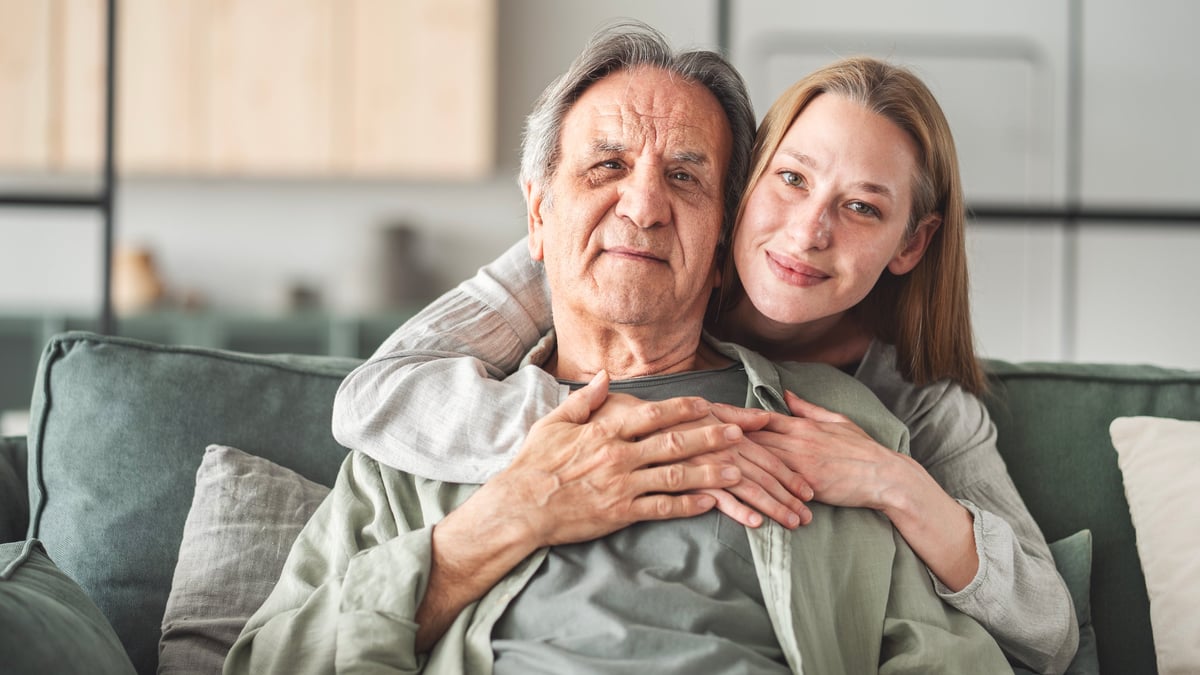 Father with daughter celebrating father's day